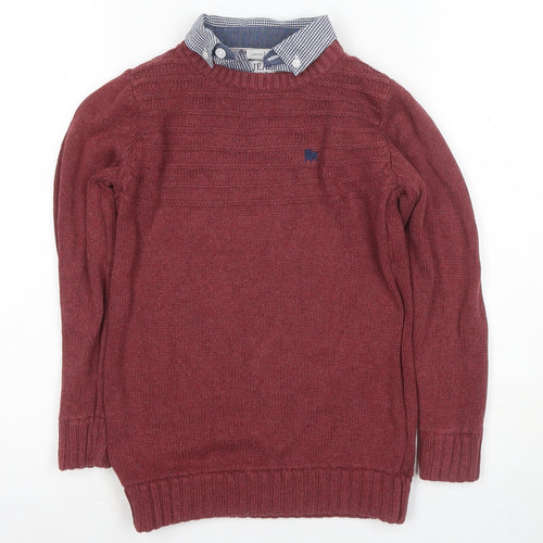 J Jeans Boys Red Knit Pullover Jumper 6-7 Years