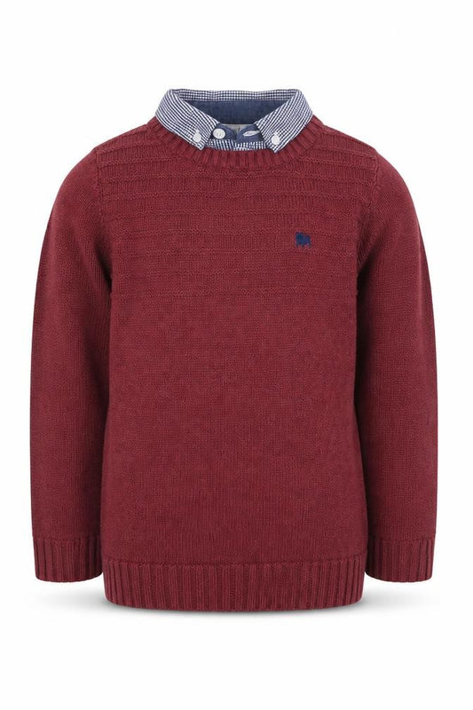 J Jeans Boys Red Knit Pullover Jumper 6-7 Years