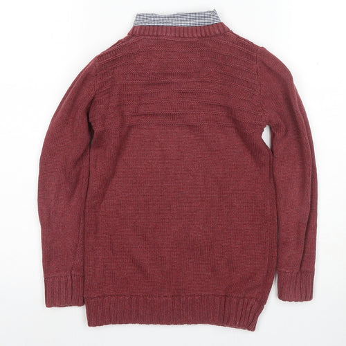 J Jeans Boys Red Knit Pullover Jumper 6-7 Years