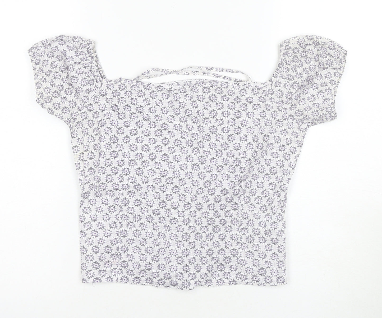 Firetrap Women's White Floral Short Sleeve Top, S