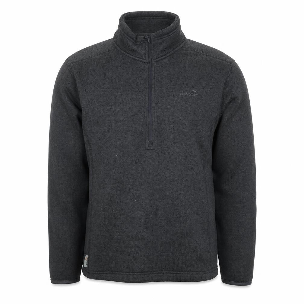 Front view of Peter Storm Men's Grey 1/2 Zip Fleece Sweatshirt Medium