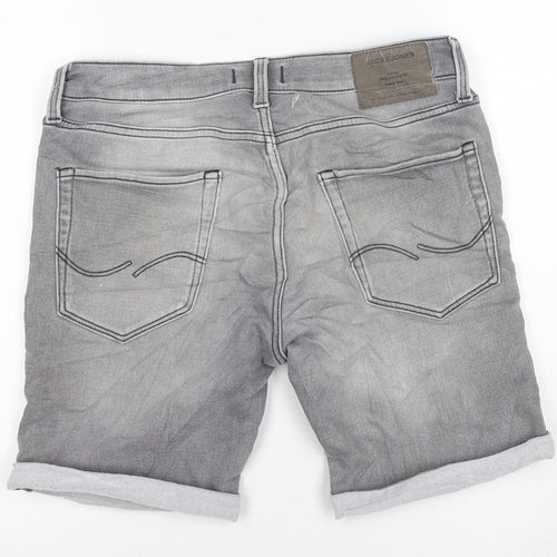 Jack & Jones Grey Denim Chino Shorts S - Men's Casual Style
