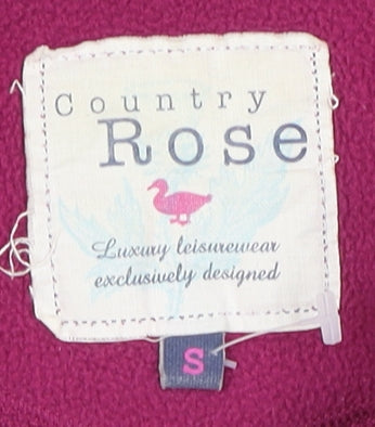Country Rose Women's Purple Fleece Jacket, S, Hooded Casual Wear