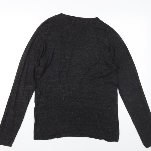 Jack & Jones Men's Black Medium Pullover Jumper