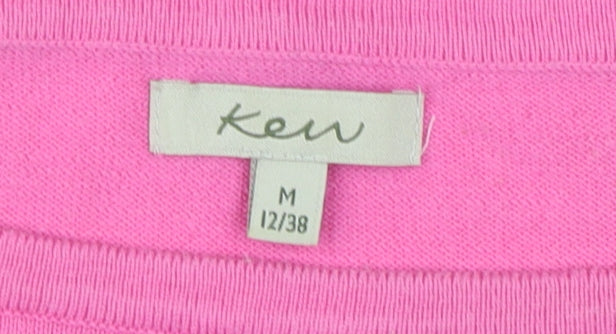 Kew Women's Pink Striped Knit Pullover Jumper M