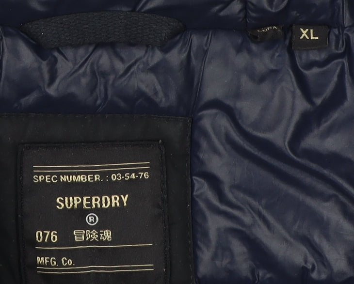 Superdry Men's Black XL Parka Hooded Jacket