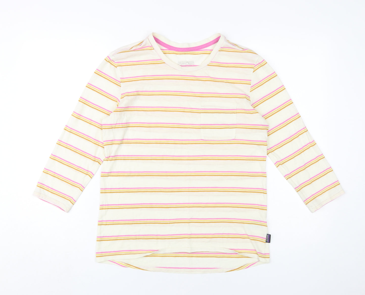 Patagonia Unisex Multicoloured Striped T-Shirt S