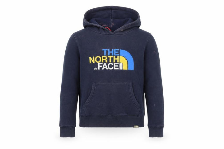 The North Face Boys Blue Pullover Hoodie M Graphic Logo