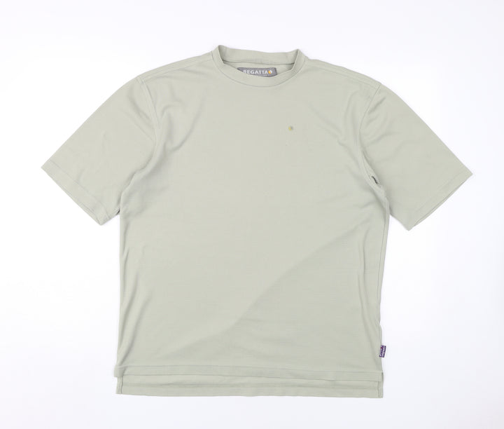 Regatta Men's Green Crew Neck T-Shirt, L, Short Sleeve