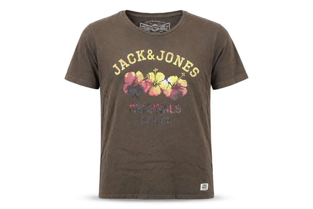 Jack & Jones Men's Brown Graphic Print T-Shirt M
