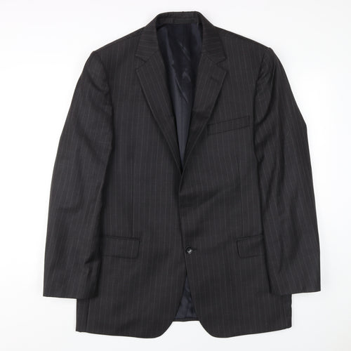 Austin Reed Men's Black Striped Blazer 44 Regular Fit