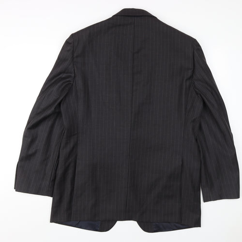 Austin Reed Men's Black Striped Blazer 44 Regular Fit