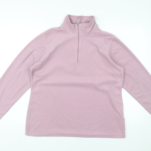 Mountain Warehouse Women's Pink Fleece Pullover Sweatshirt L