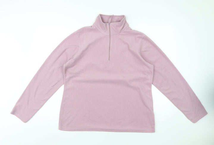 Mountain Warehouse Women's Pink Fleece Pullover Sweatshirt L