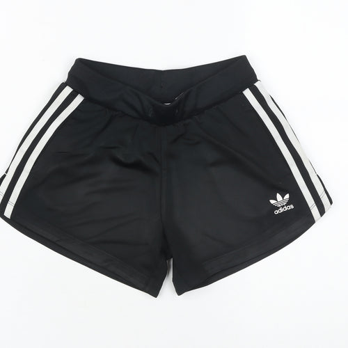 Adidas Girls Black Sweat Shorts - Size 9-10 Years
