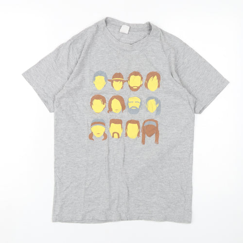 Stars & Stripes Grey T-Shirt Unisex Adults Small