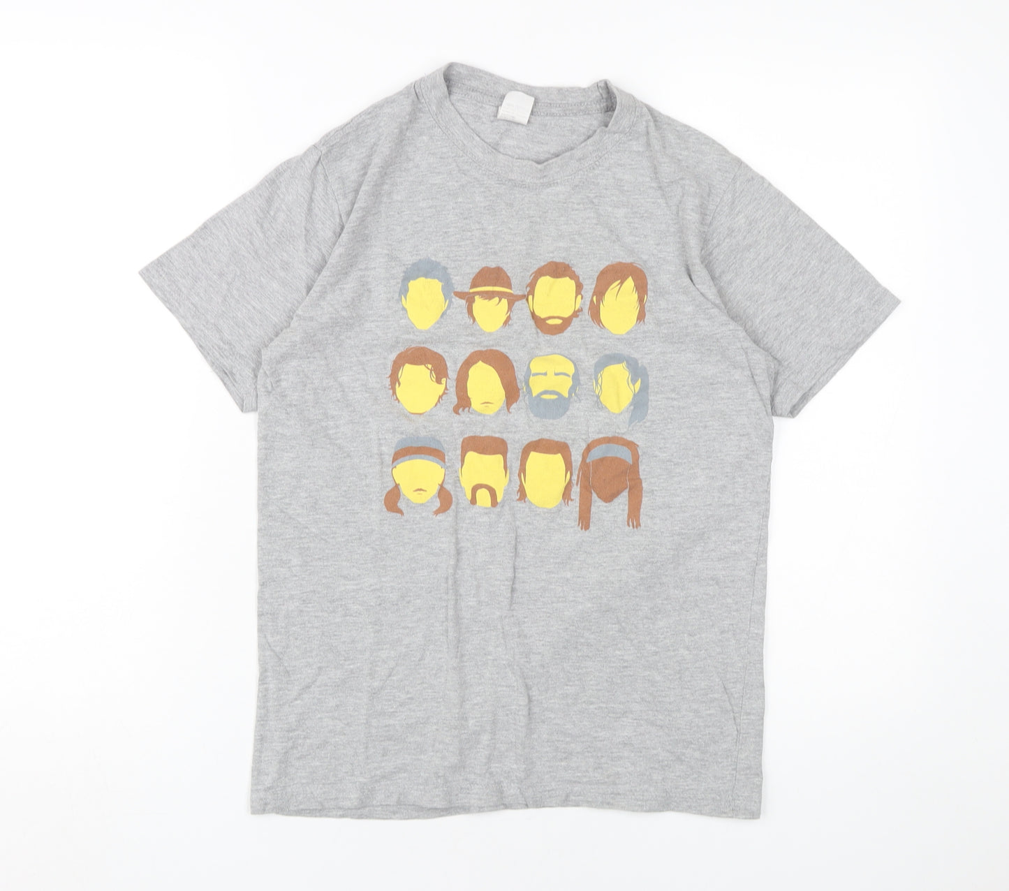 Stars & Stripes Grey T-Shirt Unisex Adults Small