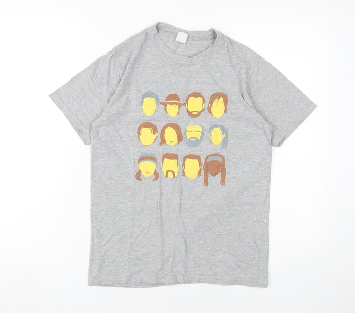 Stars & Stripes Grey T-Shirt Unisex Adults Small