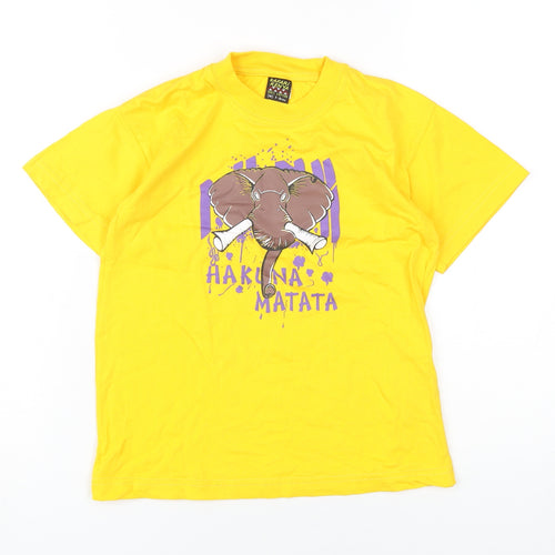 Safari Kenya Boys Yellow Graphic T-Shirt 7-9 Years