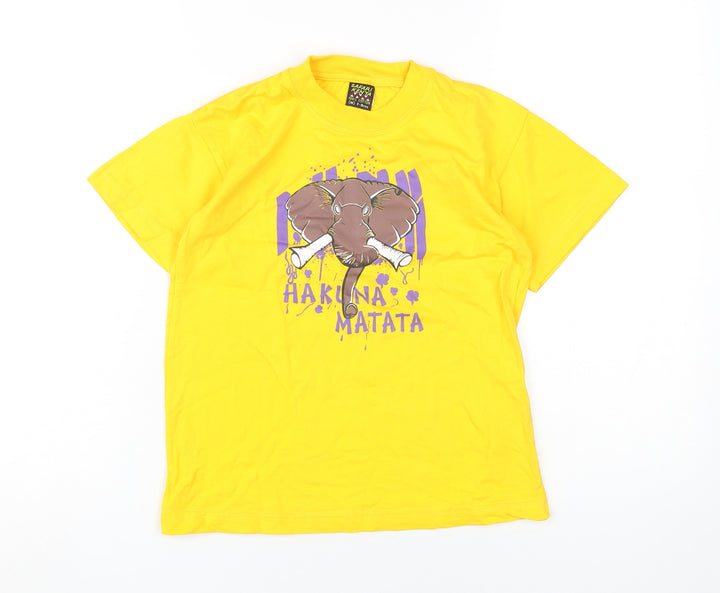 Safari Kenya Boys Yellow Graphic T-Shirt 7-9 Years