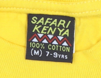 Safari Kenya Boys Yellow Graphic T-Shirt 7-9 Years