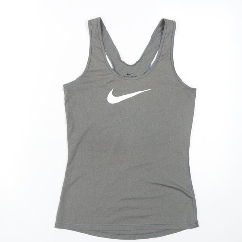 Nike Women's Grey Dri-FIT Racerback Tank Top S
