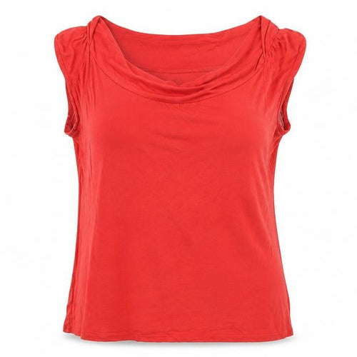 Monsoon Women's Red Cowl Neck Sleeveless T-Shirt, Size 22