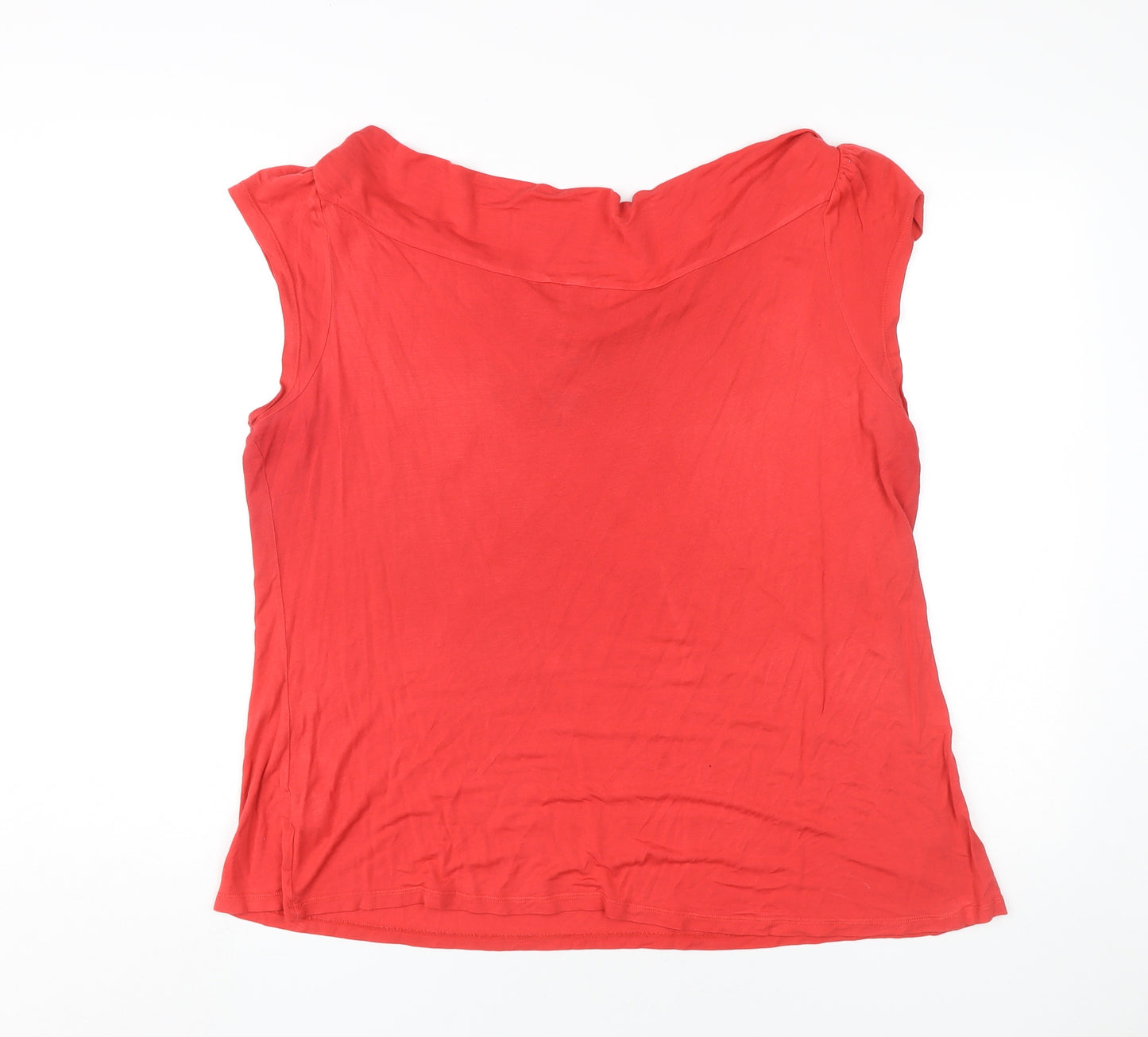 Monsoon Women's Red Cowl Neck Sleeveless T-Shirt, Size 22