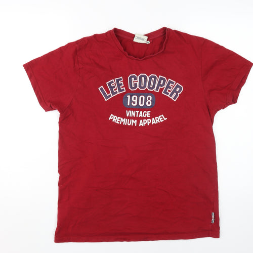 Lee Cooper Men's Red M Vintage T-Shirt