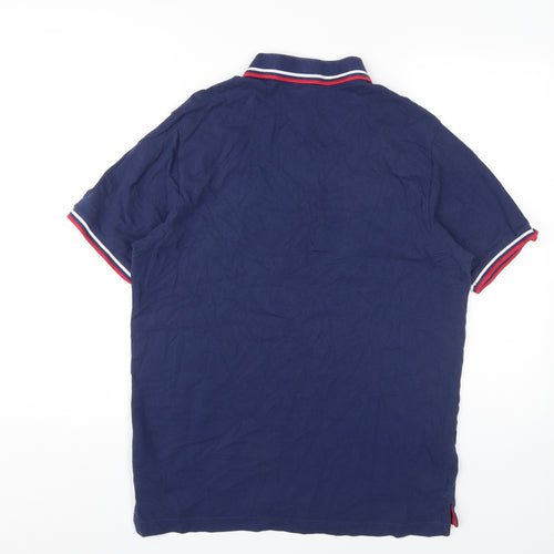 Bowie Men's Blue Polo, Size L, Music Theme, Casual Wear