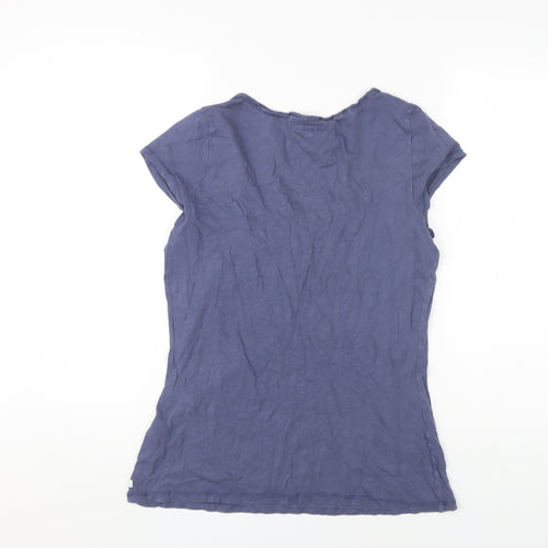 White Stuff Women's Blue T-Shirt, Size 12, Cotton, Casual