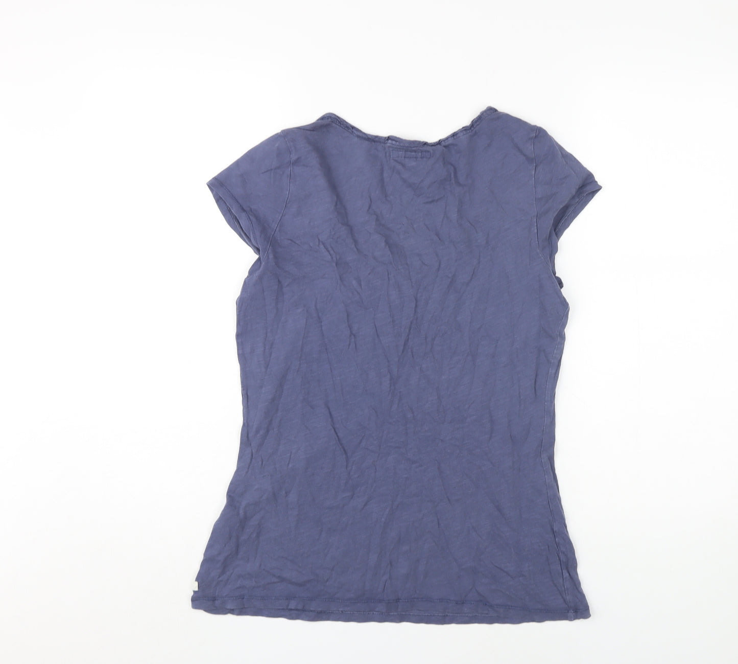 White Stuff Women's Blue T-Shirt, Size 12, Cotton, Casual