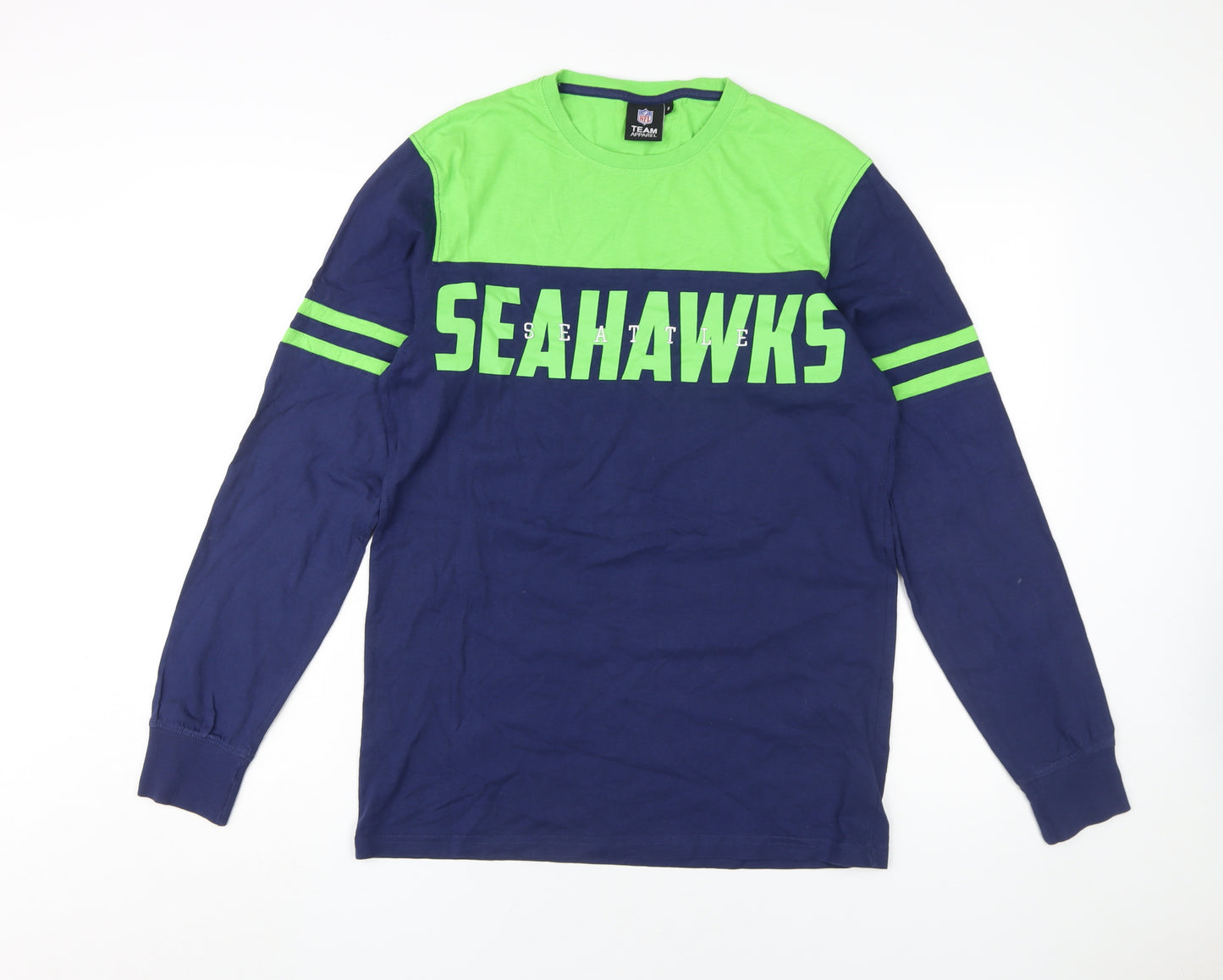 NFL Team Apparel Men’s Blue S Colourblock T-Shirt