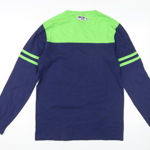 NFL Team Apparel Men’s Blue S Colourblock T-Shirt