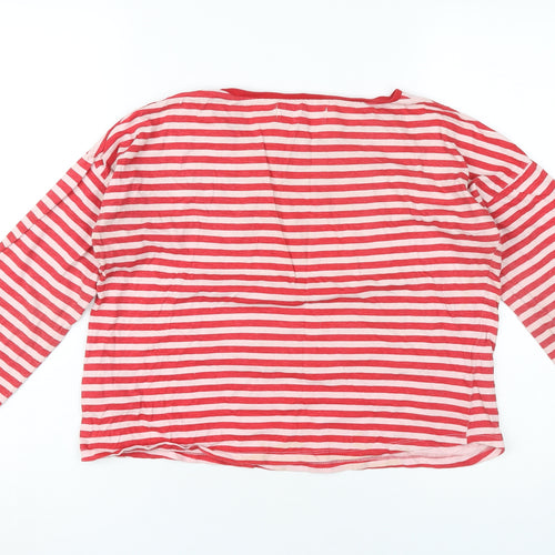 Minoti Girls Red Striped Long Sleeve T-Shirt 13-14 Years