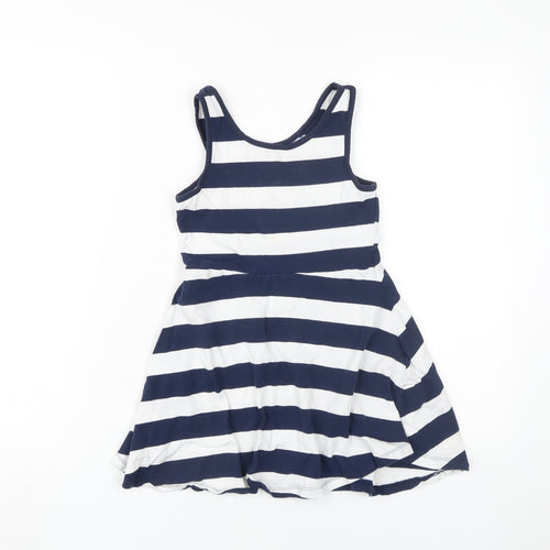 Next Girls Multicoloured Striped Tank Dress 7 Years