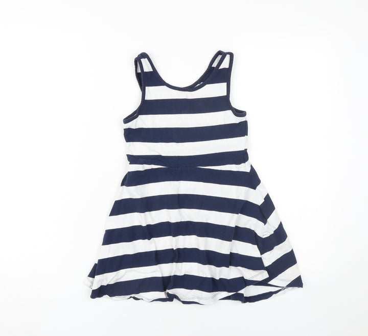 Next Girls Multicoloured Striped Tank Dress 7 Years