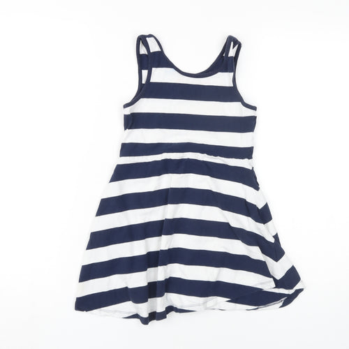 Next Girls Multicoloured Striped Tank Dress 7 Years