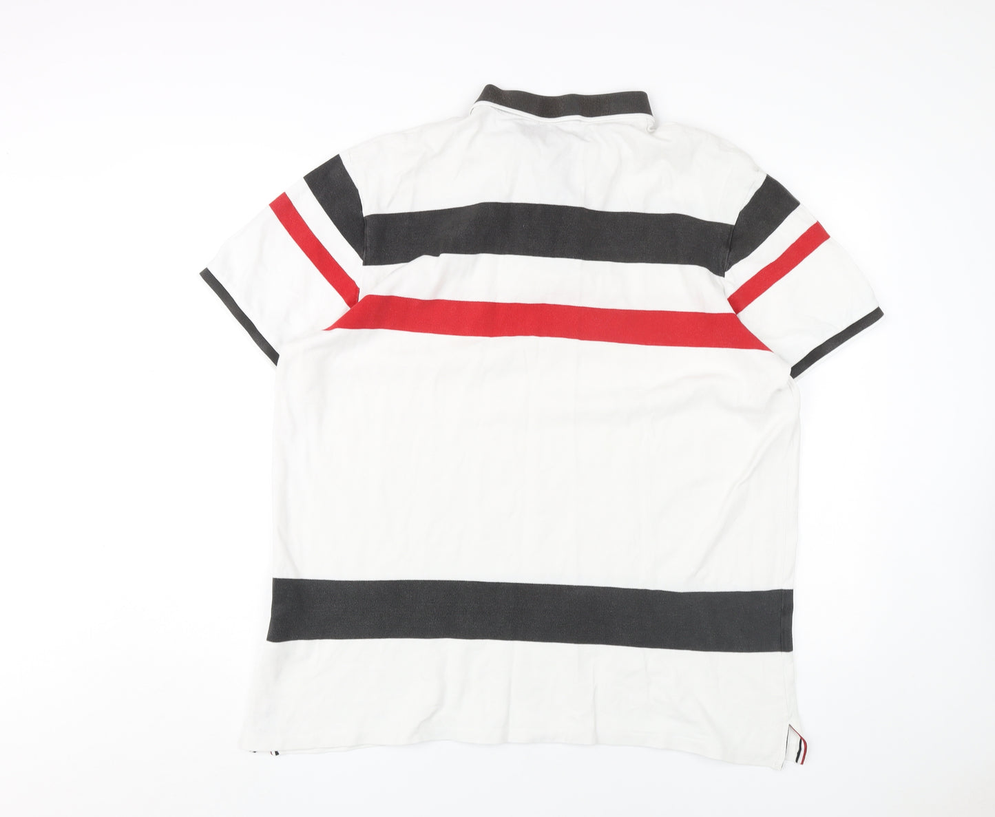 Ralph Lauren Men's 2XL Striped Polo Shirt White/Black/Red
