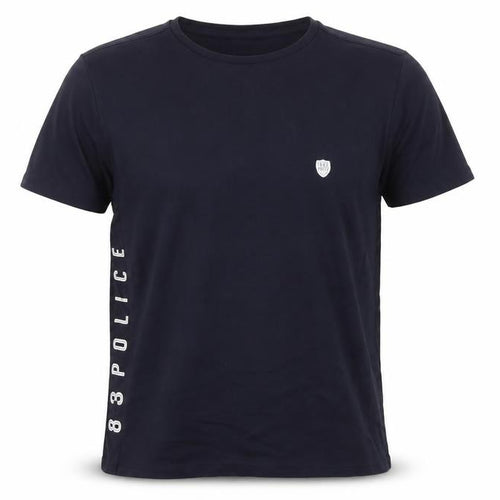 Police Men's Blue XL Crew Neck Cotton T-Shirt