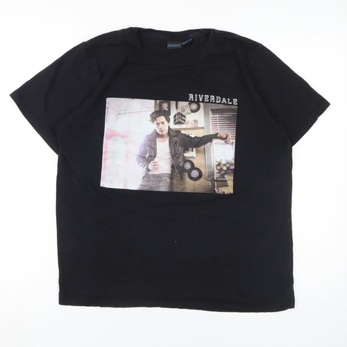 Riverdale Unisex Black Graphic T-Shirt, Size L, Cotton