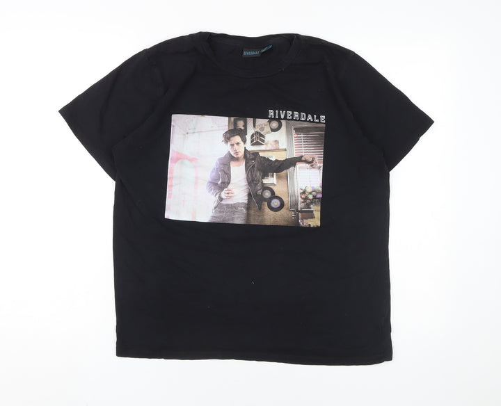 Riverdale Unisex Black Graphic T-Shirt, Size L, Cotton