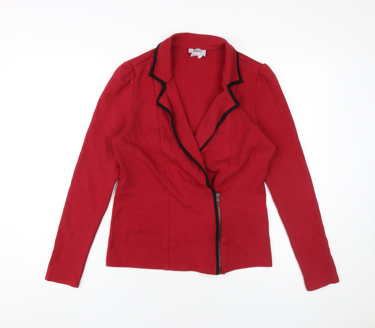 b.p.c. Women's Red Long Sleeve Zip Jacket Size 10