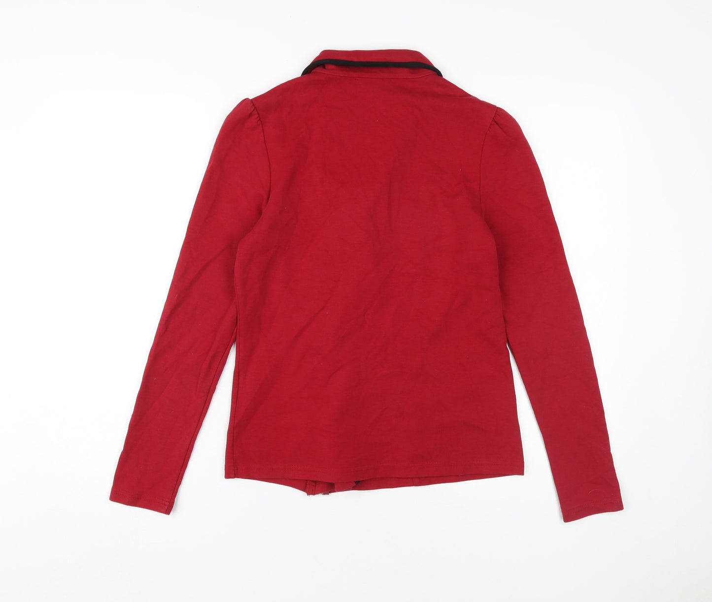 b.p.c. Women's Red Long Sleeve Zip Jacket Size 10