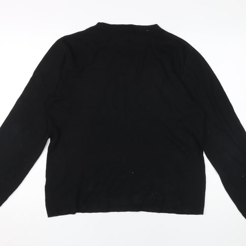Murano Sport Men's Black Henley Jumper Large