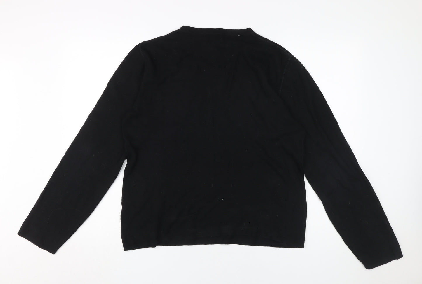 Murano Sport Men's Black Henley Jumper Large