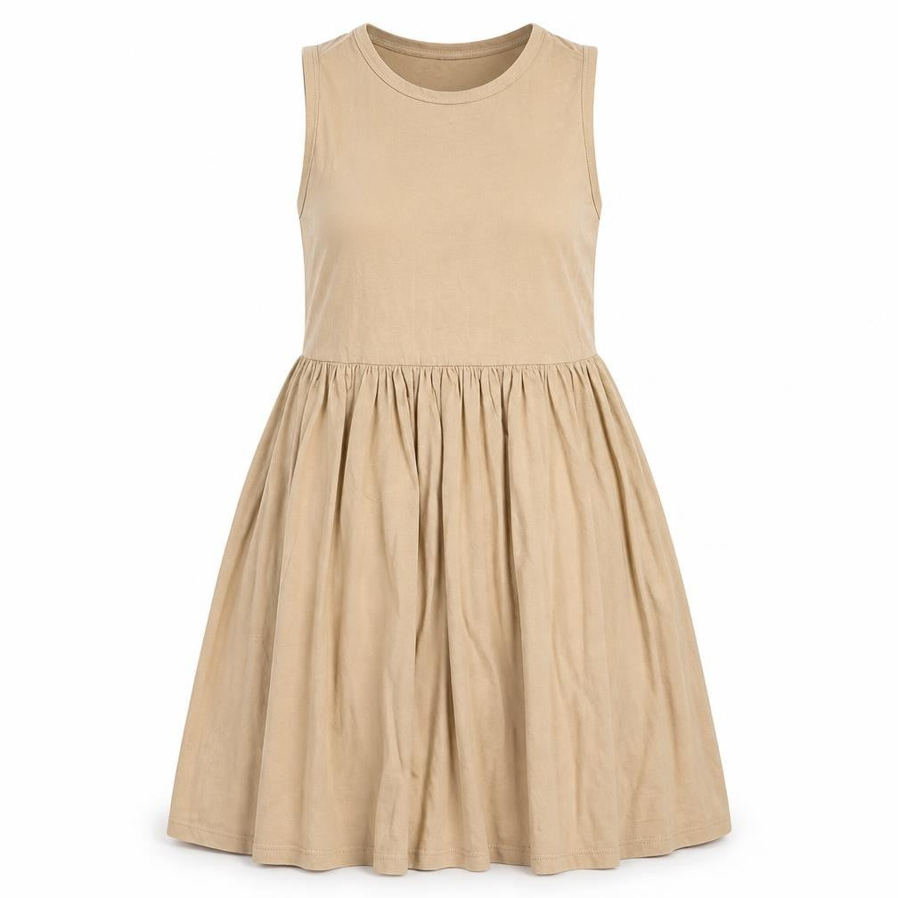Bershka Women's Beige A-Line Dress XS