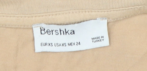 Bershka Women's Beige A-Line Dress XS