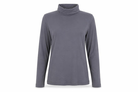 Front view of Intuition Grey Roll Neck T-Shirt, size 12
