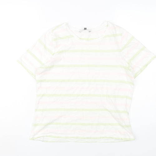 Laura Ashley Women's Multicoloured Striped Tee, Size 12